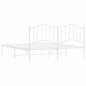 vidaXL Estructura de cama con cabecero metal blanca 160x200 cm vidaXL Estructura de cama con cabecero metal blanca 160x200 cm