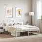 vidaXL Estructura de cama de metal con cabecero blanco 183x213 cm vidaXL Estructura de cama de metal con cabecero blanco 183x213 cm