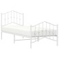 vidaXL Estructura cama metal con cabecero y pie cama blanca 90x190 cm vidaXL Estructura cama metal con cabecero y pie cama blanca 90x190 cm
