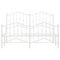 vidaXL Estructura cama metal con cabecero y estribo blanco 135x190 cm