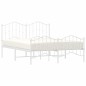 vidaXL Estructura cama metal con cabecero y estribo blanco 140x200 cm vidaXL Estructura cama metal con cabecero y estribo blanco 140x200 cm
