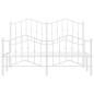 vidaXL Estructura cama metal con cabecero y estribo blanco 140x200 cm vidaXL Estructura cama metal con cabecero y estribo blanco 140x200 cm