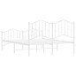 vidaXL Estructura cama metal con cabecero y estribo blanco 140x200 cm vidaXL Estructura cama metal con cabecero y estribo blanco 140x200 cm