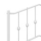 vidaXL Estructura cama metal con cabecero y estribo blanco 140x200 cm vidaXL Estructura cama metal con cabecero y estribo blanco 140x200 cm