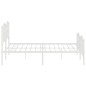 vidaXL Estructura cama metal con cabecero y estribo blanco 180x200 cm vidaXL Estructura cama metal con cabecero y estribo blanco 180x200 cm