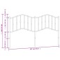 vidaXL Cabecero de metal blanco 180 cm vidaXL Cabecero de metal blanco 180 cm