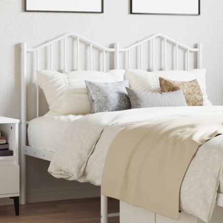 vidaXL Cabecero de metal blanco 120 cm