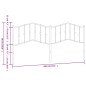 vidaXL Cabecero de metal blanco 200 cm