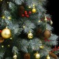 vidaXL Árbol de Navidad artificial con bisagras 300 LED y bolas 210 cm vidaXL Árbol de Navidad artificial con bisagras 300 LED y bolas 210 cm