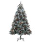 vidaXL Árbol de Navidad artificial con bisagras 300 LED y bolas 210 cm vidaXL Árbol de Navidad artificial con bisagras 300 LED y bolas 210 cm