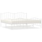 vidaXL Estructura cama metal con cabecero y pie cama blanco 193x203 cm vidaXL Estructura cama metal con cabecero y pie cama blanco 193x203 cm