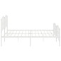 vidaXL Estructura cama metal con cabecero y pie cama blanco 193x203 cm vidaXL Estructura cama metal con cabecero y pie cama blanco 193x203 cm