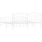 vidaXL Estructura cama metal con cabecero y pie cama blanco 193x203 cm vidaXL Estructura cama metal con cabecero y pie cama blanco 193x203 cm