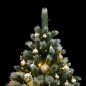 vidaXL Árbol de Navidad artificial con bisagras 150 LED y bolas 150 cm vidaXL Árbol de Navidad artificial con bisagras 150 LED y bolas 150 cm