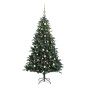 vidaXL Árbol de Navidad artificial con bisagras 300 LED y bolas 210 cm vidaXL Árbol de Navidad artificial con bisagras 300 LED y bolas 210 cm
