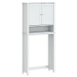 vidaXL Mueble para lavadora BERG madera maciza blanco 76x27x164,5 cm vidaXL Mueble para lavadora BERG madera maciza blanco 76x27x164,5 cm