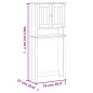 vidaXL Mueble para lavadora BERG madera maciza blanco 76x27x164,5 cm vidaXL Mueble para lavadora BERG madera maciza blanco 76x27x164,5 cm