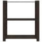 vidaXL Estantería de 3 niveles madera maciza de pino negro 80x38x90 cm vidaXL Estantería de 3 niveles madera maciza de pino negro 80x38x90 cm