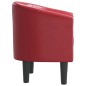 vidaXL Sillón cuero sintético rojo tinto