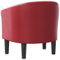 vidaXL Sillón cuero sintético rojo tinto