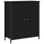 vidaXL Aparador de madera de ingeniería negro 70x30x80 cm