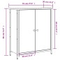 vidaXL Aparador de madera de ingeniería negro 70x30x80 cm