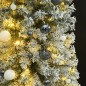 vidaXL Árbol de Navidad estrecho con 300 LED y bolas y nieve 270 cm vidaXL Árbol de Navidad estrecho con 300 LED y bolas y nieve 270 cm