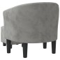 vidaXL Sillón con taburete terciopelo gris claro vidaXL Sillón con taburete terciopelo gris claro