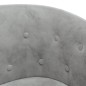 vidaXL Sillón con taburete terciopelo gris claro vidaXL Sillón con taburete terciopelo gris claro