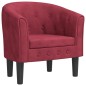 vidaXL Sillón de terciopelo rojo tinto vidaXL Sillón de terciopelo rojo tinto