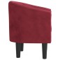 vidaXL Sillón de terciopelo rojo tinto vidaXL Sillón de terciopelo rojo tinto