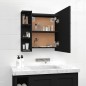 vidaXL Mueble con espejo y LED negro 70x16,5x60 cm vidaXL Mueble con espejo y LED negro 70x16,5x60 cm