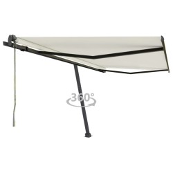 vidaXL Toldo de pie automático crema 450x350 cm