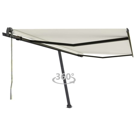 vidaXL Toldo de pie automático crema 450x350 cm