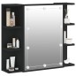 vidaXL Mueble con espejo y LED negro 70x16,5x60 cm vidaXL Mueble con espejo y LED negro 70x16,5x60 cm