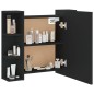 vidaXL Mueble con espejo y LED negro 70x16,5x60 cm vidaXL Mueble con espejo y LED negro 70x16,5x60 cm