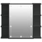 vidaXL Mueble con espejo y LED negro 70x16,5x60 cm vidaXL Mueble con espejo y LED negro 70x16,5x60 cm