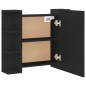 vidaXL Mueble con espejo y LED negro 70x16,5x60 cm vidaXL Mueble con espejo y LED negro 70x16,5x60 cm