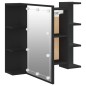 vidaXL Mueble con espejo y LED negro 70x16,5x60 cm vidaXL Mueble con espejo y LED negro 70x16,5x60 cm