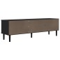 vidaXL Mueble de TV SENJA aspecto ratán madera pino negro 158x40x49 cm