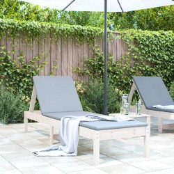 vidaXL Tumbona de madera maciza de pino blanca 199,5x60x74 cm