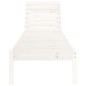 vidaXL Tumbona de madera maciza de pino blanca 199,5x60x74 cm