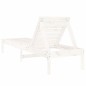 vidaXL Tumbona de madera maciza de pino blanca 199,5x60x74 cm