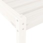 vidaXL Tumbona de madera maciza de pino blanca 199,5x60x74 cm
