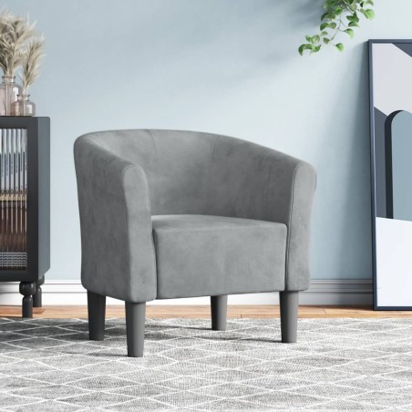 vidaXL Sillón de terciopelo gris oscuro