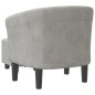vidaXL Sillón con taburete terciopelo gris claro vidaXL Sillón con taburete terciopelo gris claro