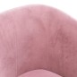 vidaXL Sillón con taburete terciopelo rosa vidaXL Sillón con taburete terciopelo rosa