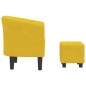 vidaXL Sillón con taburete terciopelo amarillo vidaXL Sillón con taburete terciopelo amarillo