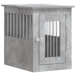 vidaXL Jaula para perros madera ingeniería gris hormigón 45x62x59 cm
