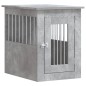 vidaXL Jaula para perros madera ingeniería gris hormigón 45x62x59 cm